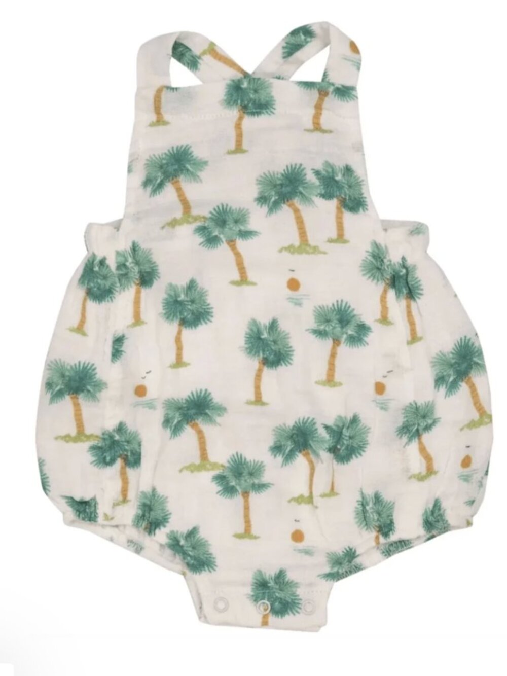 Angel Dear Retro Sunsuit 12-18m, Palms NWT